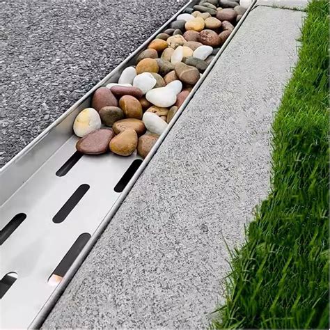 French Drain Kit for Yard, 6.7 Inches Wide Channel Drain Pipe Outdoor ...
