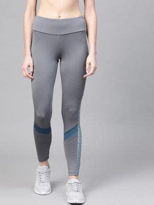 Buy Alcis Women Grey Solid Anti-Viral Training Tights Online