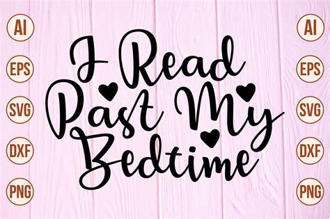 I Read Past My Bedtime Svg Graphic by CraftsBeauty570 · Creative Fabrica