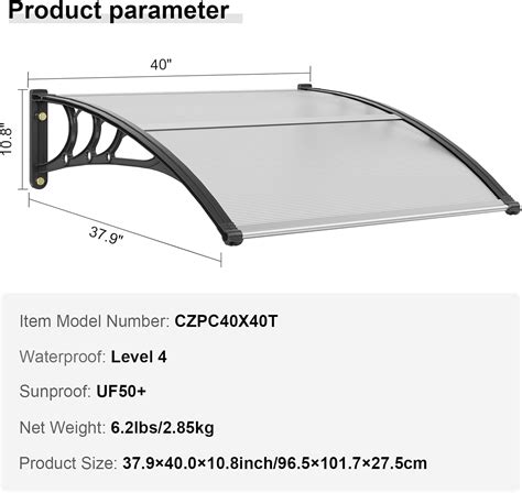 VEVOR Window Door Awning Canopy 40 x 40, UPF 50+ India | Ubuy