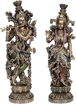 Buy Webelkart Premium Bronze Finish Large Radha Krishna Idol Statue ...