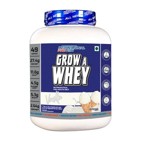 International Protein Grow A Whey 2.27 Kg (5 Lb) – SuppX