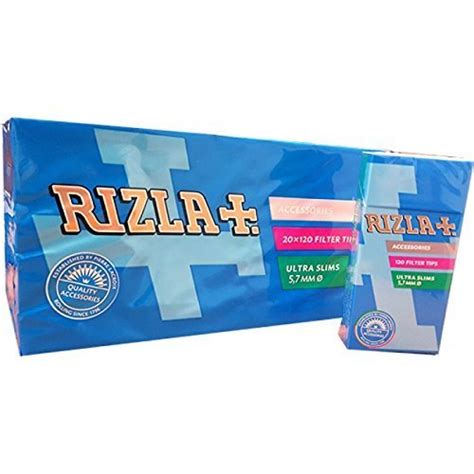Buy Rizla Rizla Ultra Slim Filter Tips Full Box 20 Packs of 120 = 2400 ...
