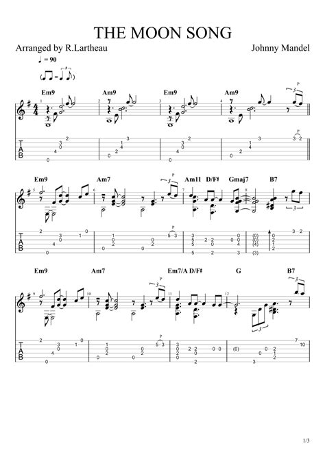 The Moon Song (arr. Roger Lartheau) by Johnny Mandel Sheet Music for ...