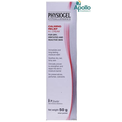 Physiogel Hypoallergenic Calming Relief A.I Cream 50 gm Price, Uses ...