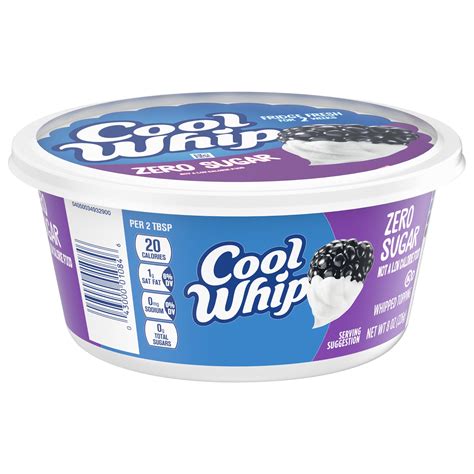 Cool Whip Zero Sugar Whipped Cream Topping, 8 oz Tub – Beauty Suppliers ...
