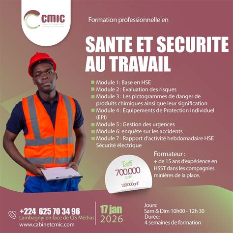 Formation pratique en Santé et Sécurité au Travail , 𝐂𝐚𝐛𝐢𝐧𝐞𝐭 𝐂𝐌𝐈𝐂 ...