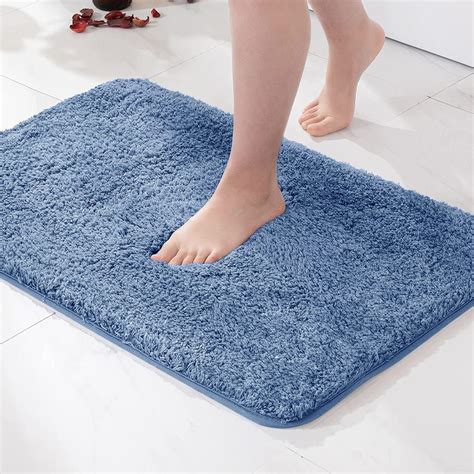 Amazon.com: MIULEE Blue Bathroom Rugs, Soft Absorbent Microfiber Bath ...