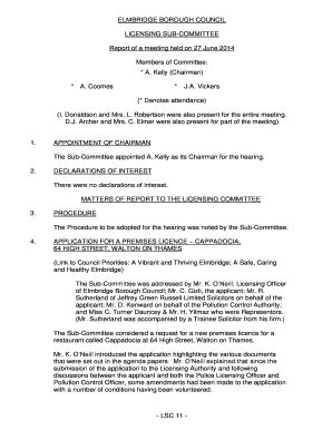 Fillable Online elmbridge gov Kelly (Chairman) * A - elmbridge gov Fax ...