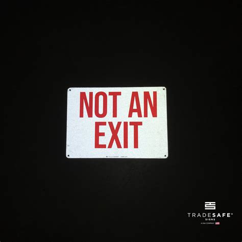 Not An Exit Sign - Aluminum Exit Sign | TRADESAFE