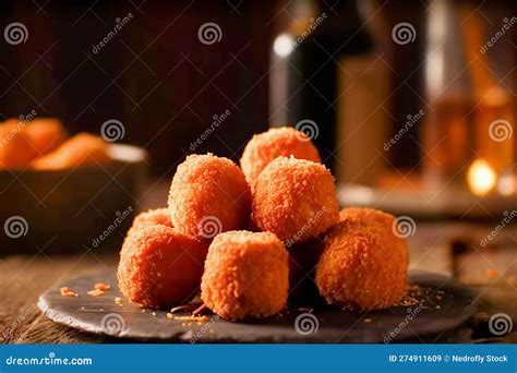 Crispy Croquettes, a Classic Spanish Dish Stock Image - Image of brown ...