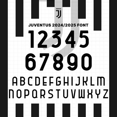 JUVENTUS 2024/2025 FONT - High Quality Font Jersey