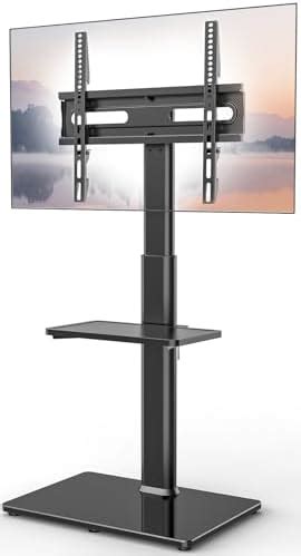 Buy Universal Floor TV Stand with Mount 70 Degree Swivel 9 Level Height ...