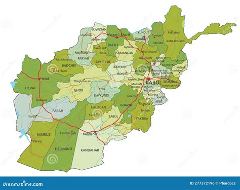 Detailed Editable Political Map with Separated Layers. Afghanistan Stock Vector - Illustration ...