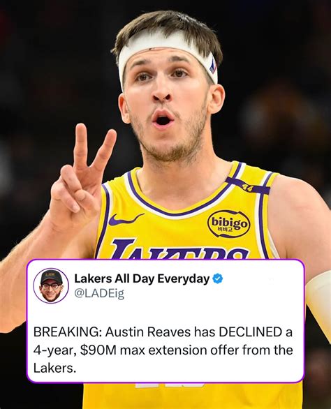 Lakers All Day Everyday | Aron Cohen | Austin Reaves has declined a max ...