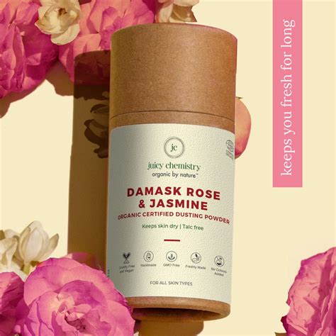 Damask Rose & Jasmine Organic Dusting Powder for Face Online