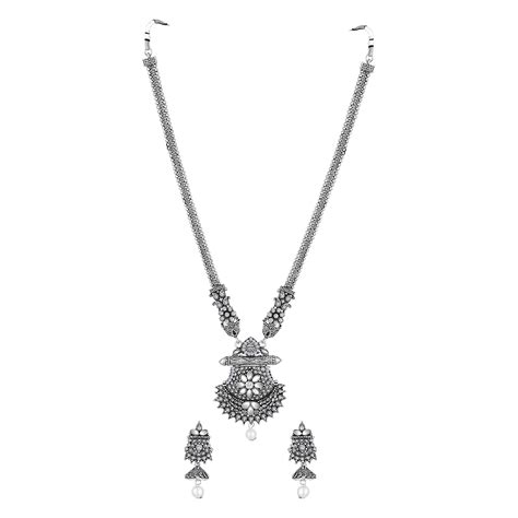 Buy Atasi International Glamorous Oxidised Black Silver Collection ...