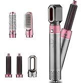 5-in-1 Hot Air Brush Styler | 1000W Heating Hair Dryer & Curler Comb ...