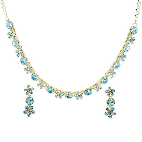 Buy Swasti Jewels Made with Sparkling Swiss Crystals Necklace and ...