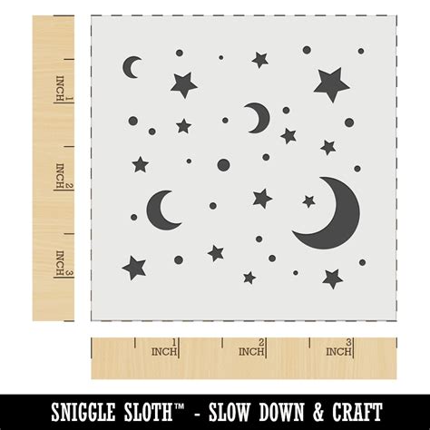 Buy Moon and Stars DIY Cookie Wall Craft Stencil - 3.5 Inch Online at ...