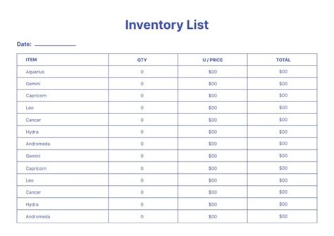 Retail Inventory Checklist 的图像结果