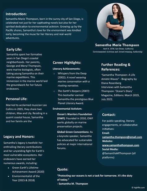 Biography Template Example 的图像结果