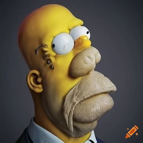 Realistic homer simpson on Craiyon