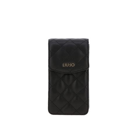 Liu Jo Outlet: Sac / sac banane en cuir matelassé avec logo - Noir ...