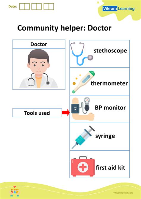 Download community helper: doctor worksheets | vikramlearning.com
