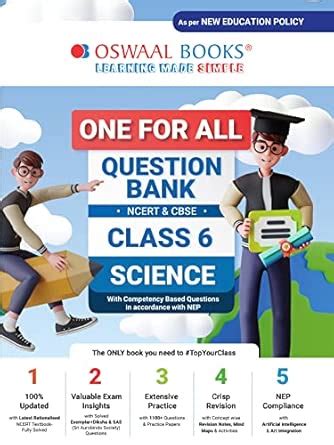 Oswaal One For All Question Bank NCERT & CBSE, Class-6 Science (For ...