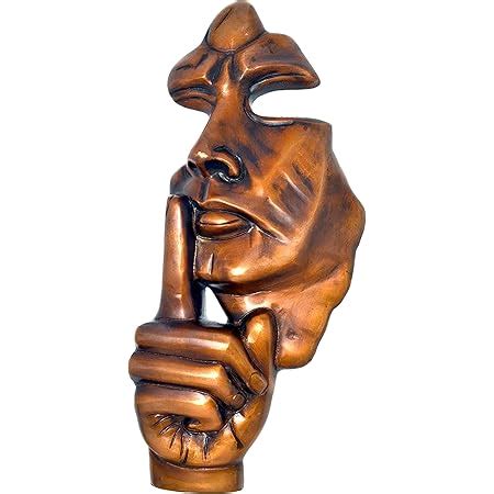 Buy Two Moustaches The Thinking Man Brass Wall Hanging Brown Showpiece ...
