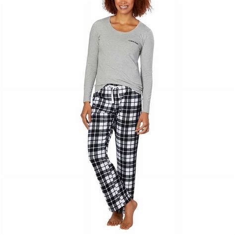 Calvin Klein Womens 2 Piece Fleece Pajama Set - Walmart.com