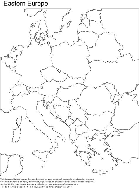 Map Of Europe Printable Blank