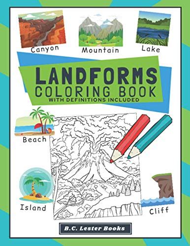 Buy Landforms Coloring Book With Definitions Included: Teach Kids About ...