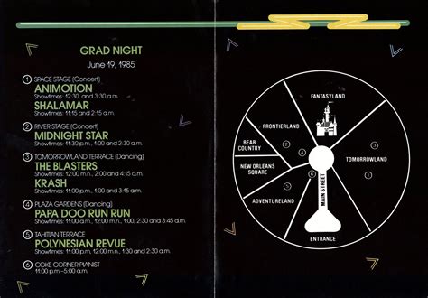 Vintage Disneyland Tickets: Grad Nite - 1985