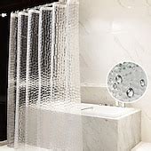 EVA Clear Shower Curtain Liner, Water Repellent Shower Curtain for ...