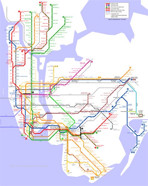 New york subway track map