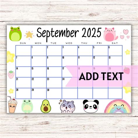 Printable Calendar September 2025 Cute - Calendar 2025 Printable Free
