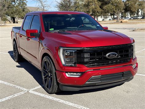 My 2022 F-150 5.0 Rapid Red Lowered Build (on 3/5 Ridetech lowering kit with Fox Shocks ...