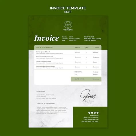 Floral rsvp template design | Free PSD
