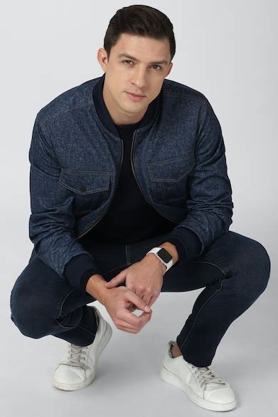 Buy Men Navy Solid Casual Jacket Online - 746352 | Peter England