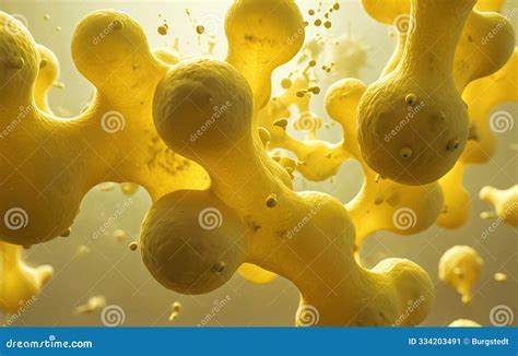 Illustrative Microscopic Close-up Of A Dividing Cell Of A Microorganism, Mitosis Of A Eukaryote ...