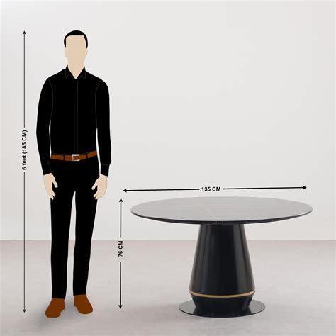 Buy Oyster Faux Marble Top 6-Seater Dining Table - Black from Home ...