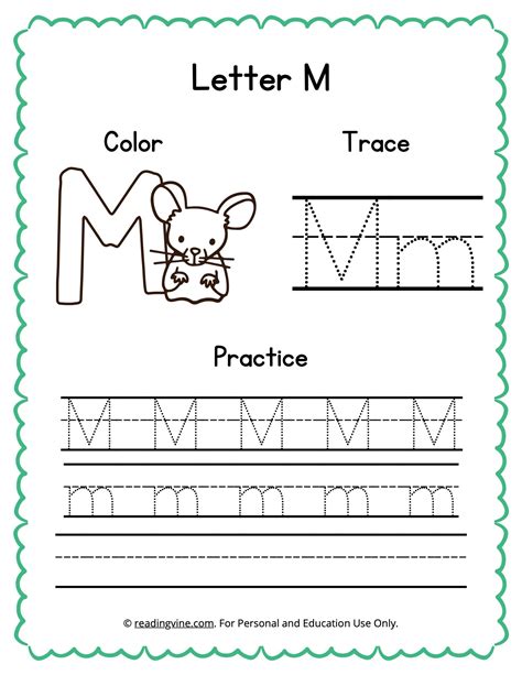 Worksheets For The Letter M