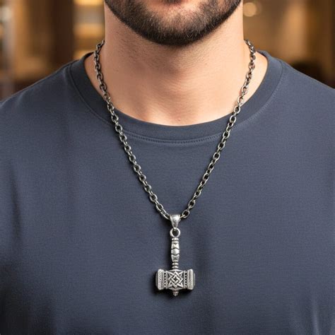 Buy Now Premium SS Pendant/ Necklace - VIKING THOR HAMMER - Pure ...