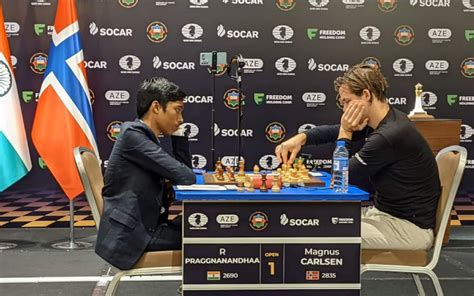 Chess World Cup final: 2nd game between Praggnanandhaa, Carlsen ends in ...