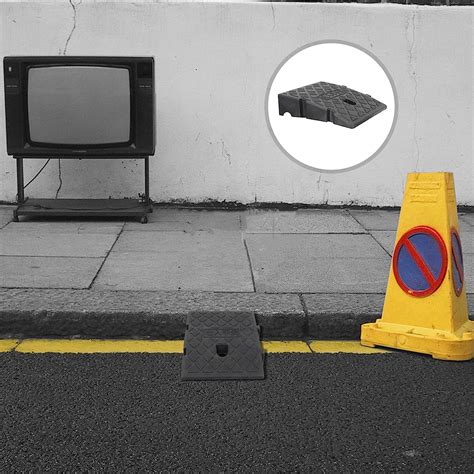 Buy Vaguelly Shed Ramp Heavy Duty Car Curb Ramps Hard Plastic Portable ...