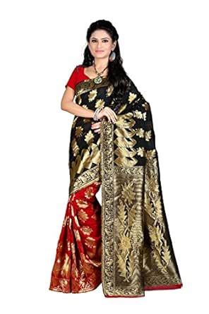 Buy Banarasi Silk With Big Design Pallu Woven With Zari With Half n ...