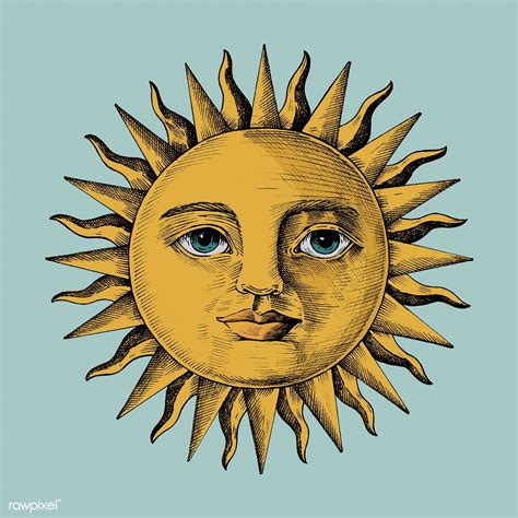 Hand drawn sun with a face | premium image by rawpixel.com | Sun ...