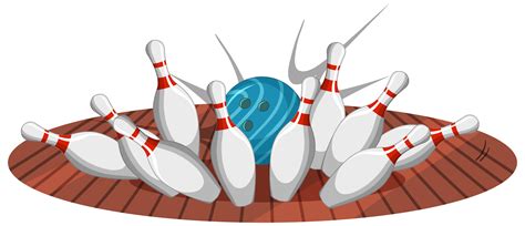 Bowling strike cartoon style isolated on white background 1482464 ...